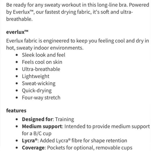 Lululemon sz 4 Everlux Cut-Out Train Bra Support, B/C Cups Crunch Black w/ pads - Picture 10 of 11